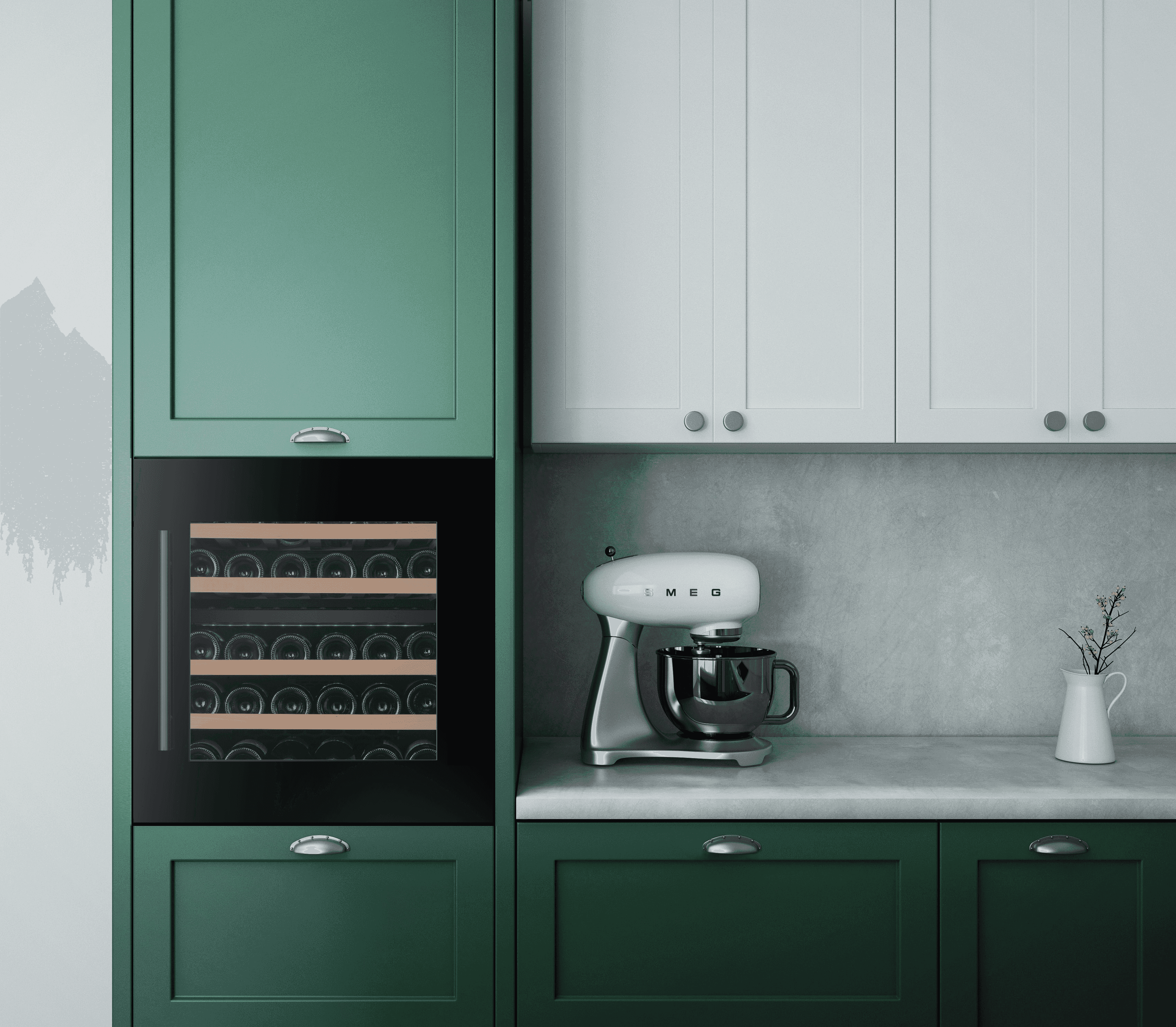 Kitchen Built-in 60, Dubbelzon, Svart