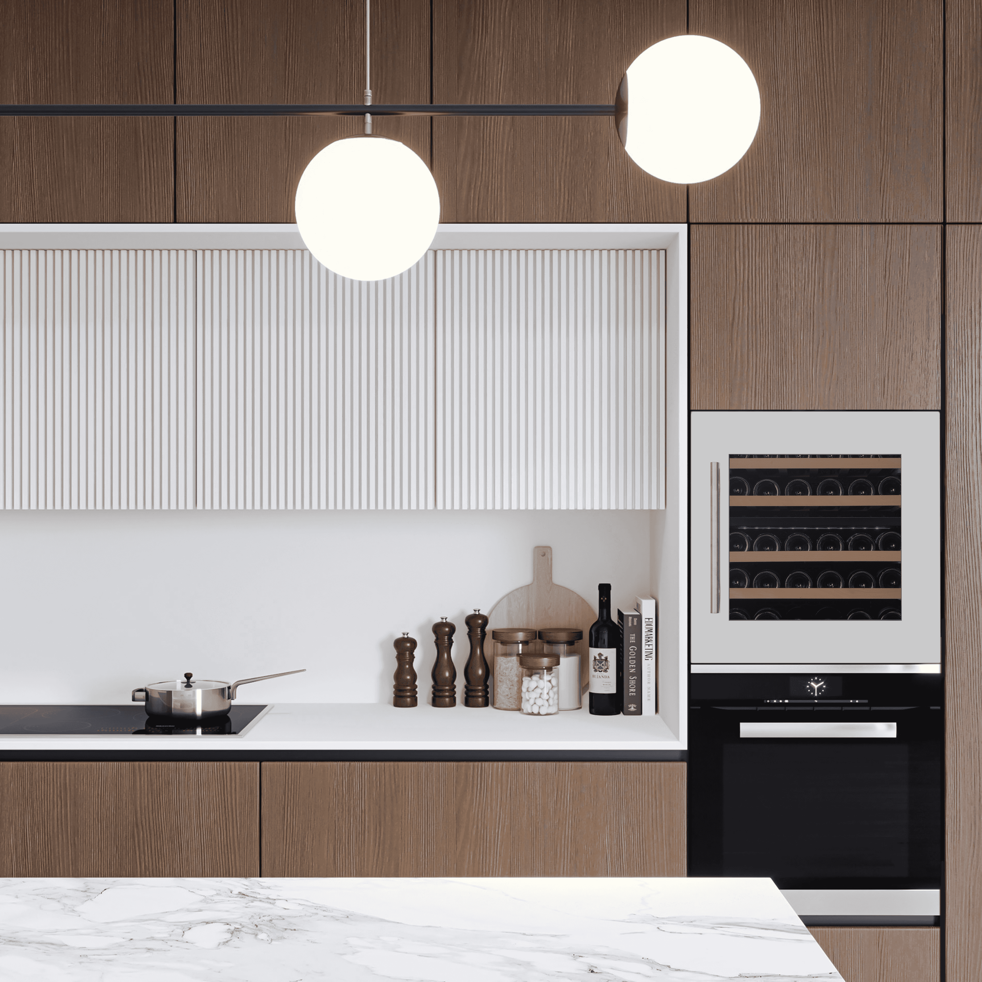 Kitchen Built-in 60, Dubbelzon, Rostfri