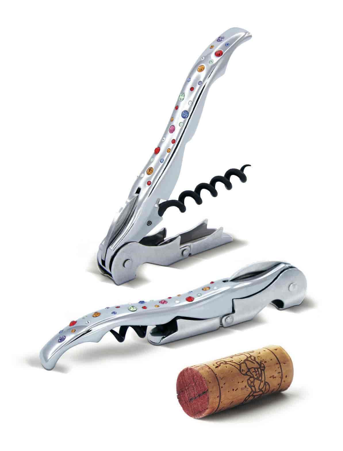 PULLTEX, Vinöppnare Pulltaps Evolution 26 crystal rainbow m läderhölster
