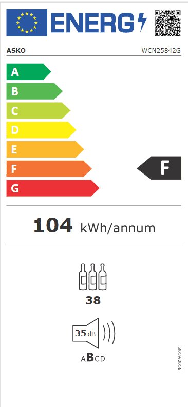 Asko, Vinlagringskåp WCN25842G