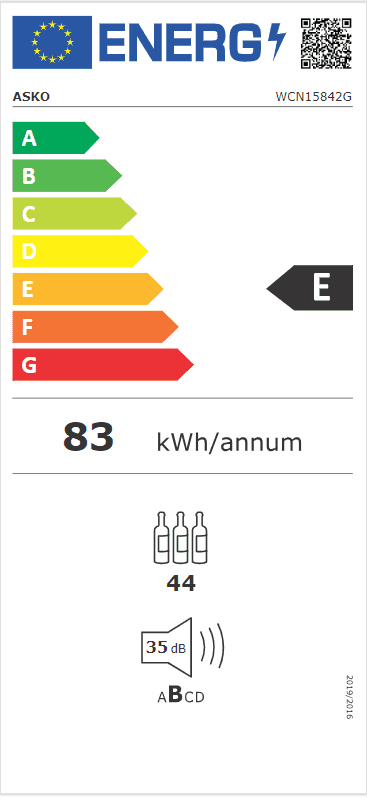 Asko, Vinlagringskåp WCN15842G