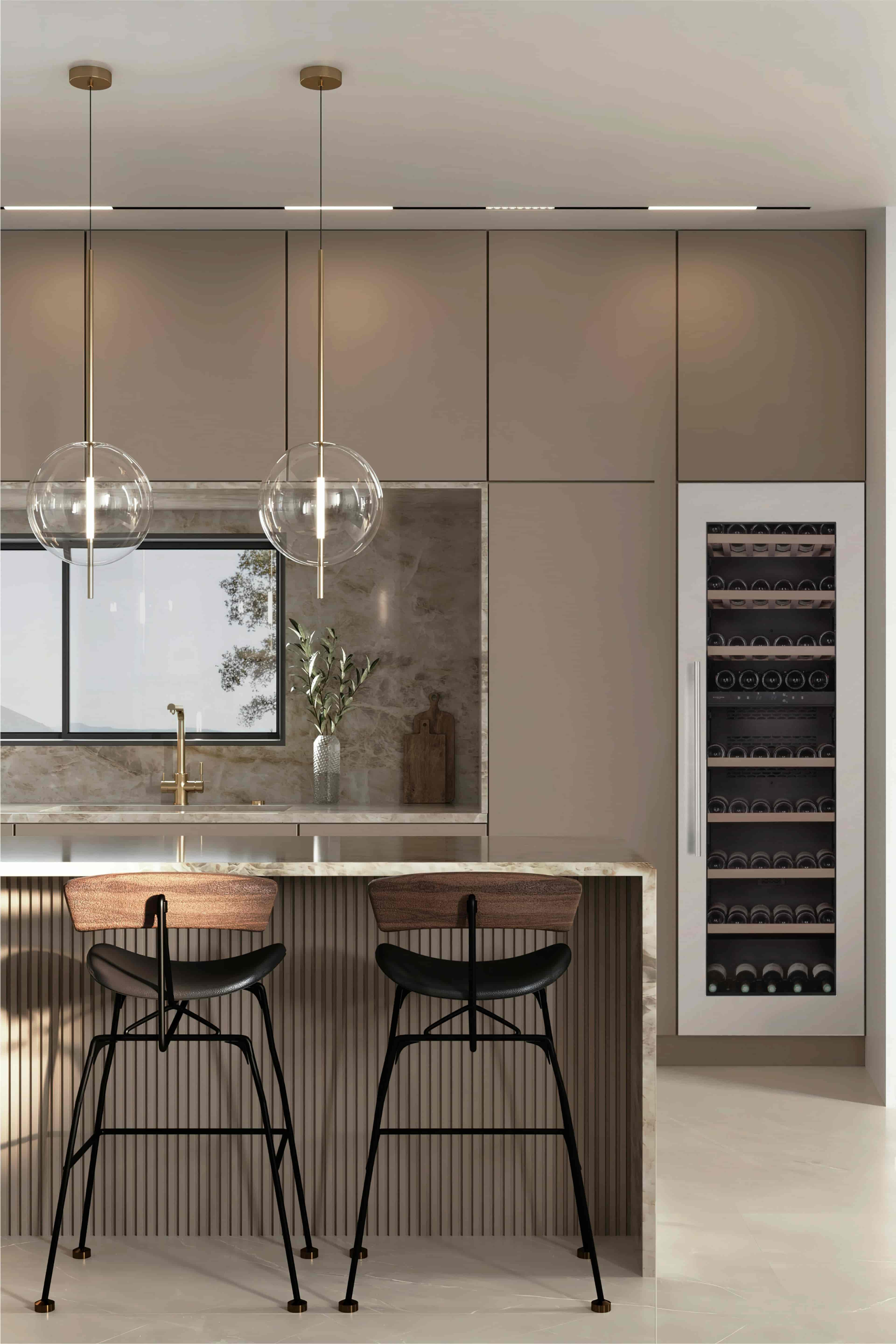 Kitchen Built-in 180, Dubbelzon, Rostfri