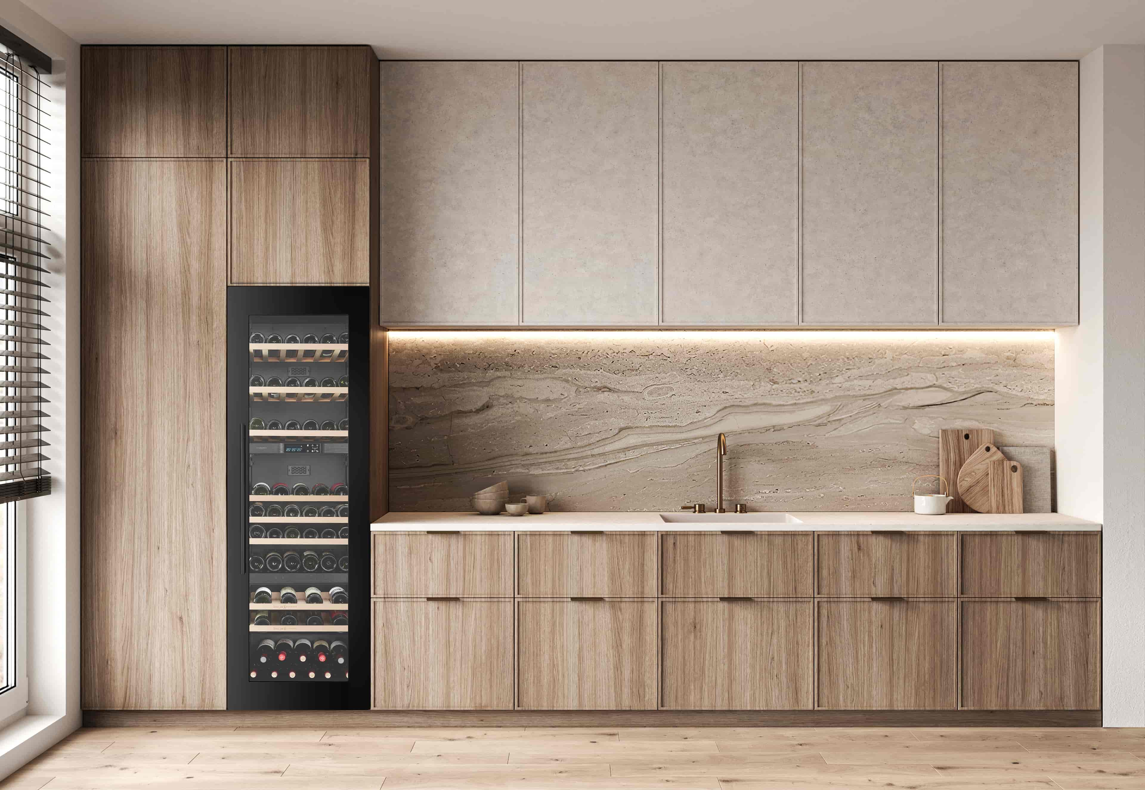 Kitchen Built-in 180, Trippelzon, Svart