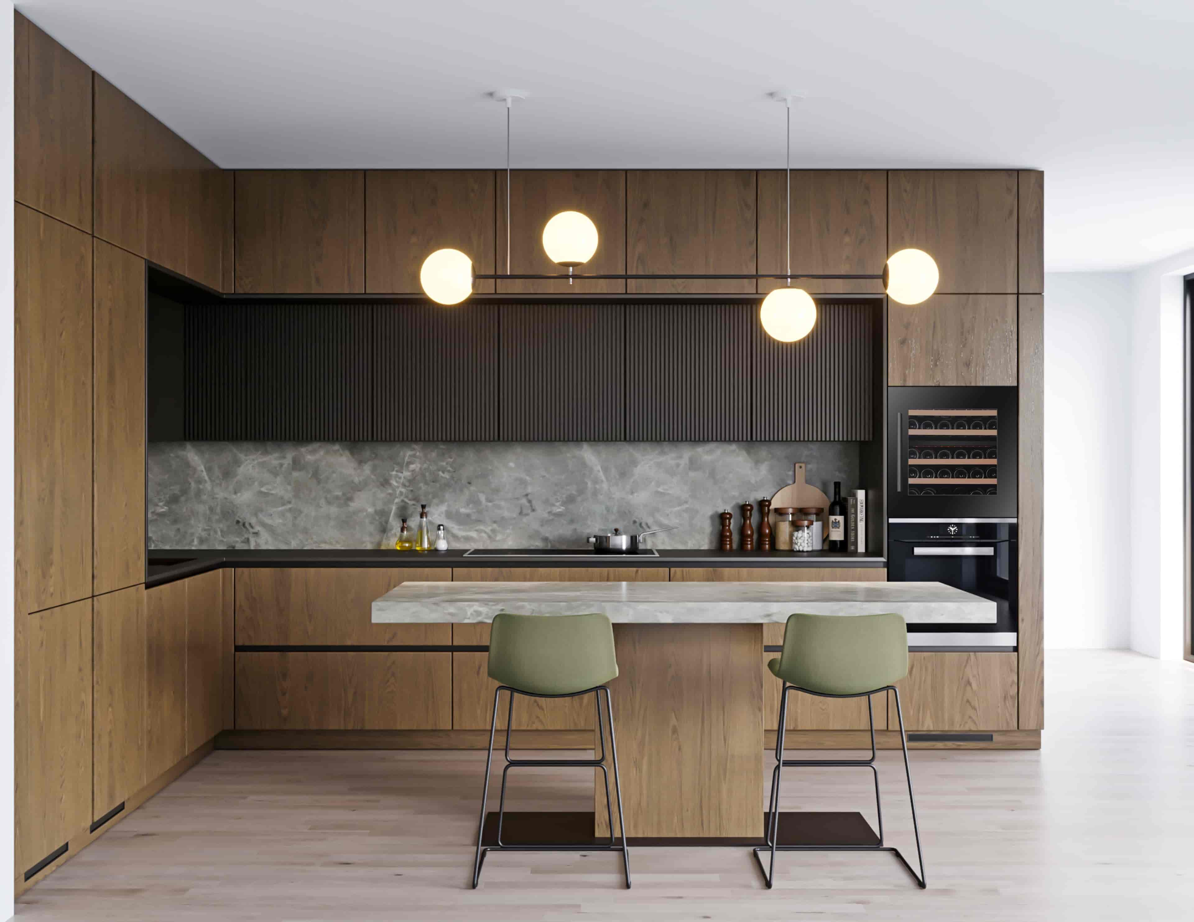 Kitchen Built-in 60, Dubbelzon, Svart