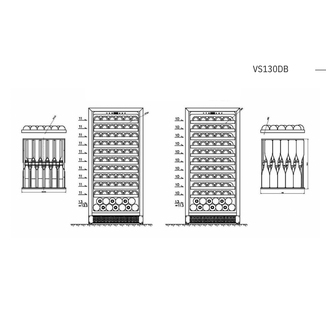 Vigneron Storage 130, Dubbelzon, Svart