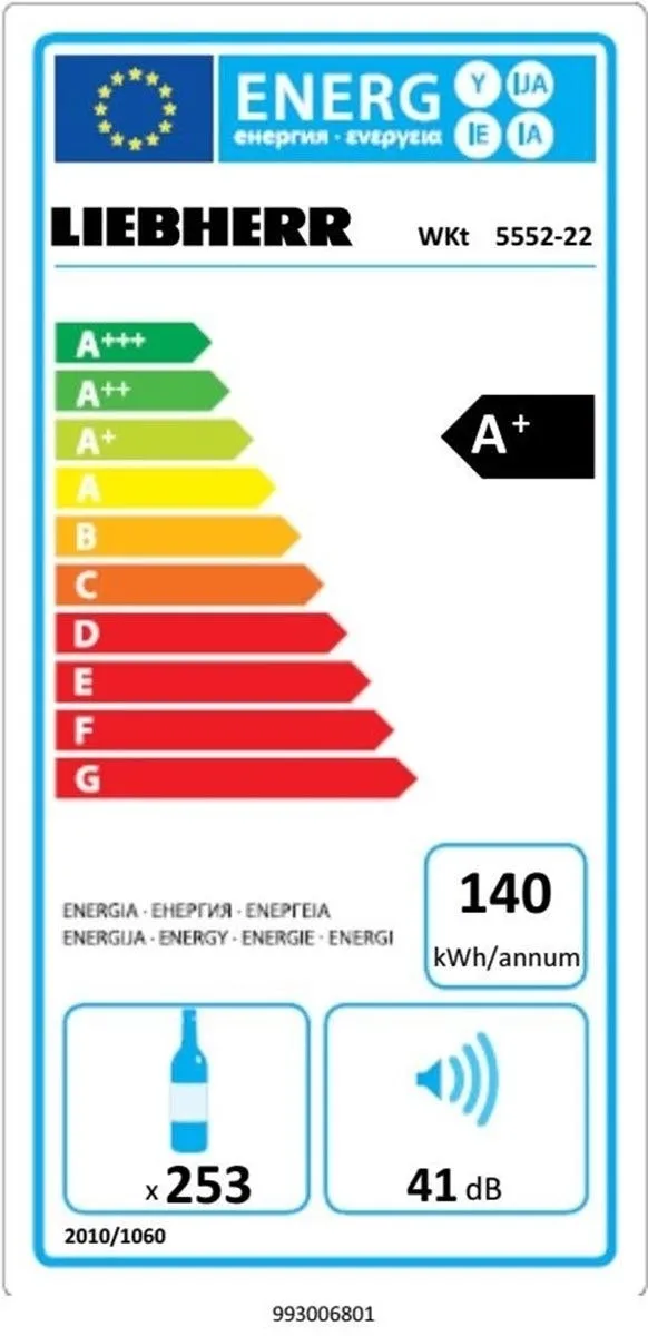 Liebherr, WKt 5552, Fristående vinlagringsskåp