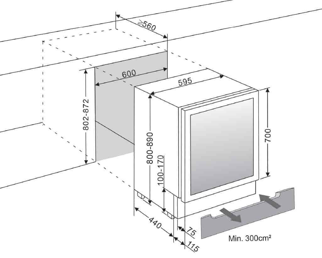 mQuvée vinkyl, WineCave 700 60D Rostfri