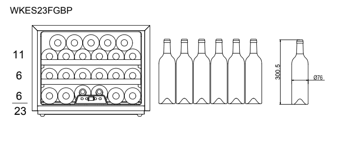 Integrerbar vinkyl - WineKeeper Exclusive 23S Push-Pull