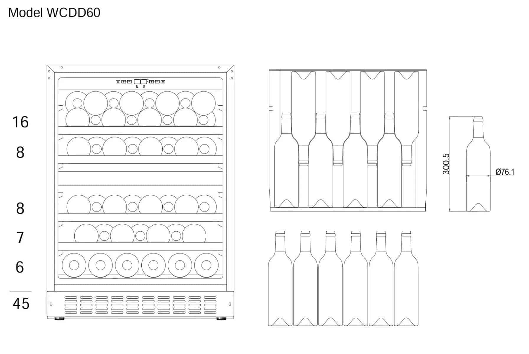mQuvée vinkyl, WineCave 60DD svart