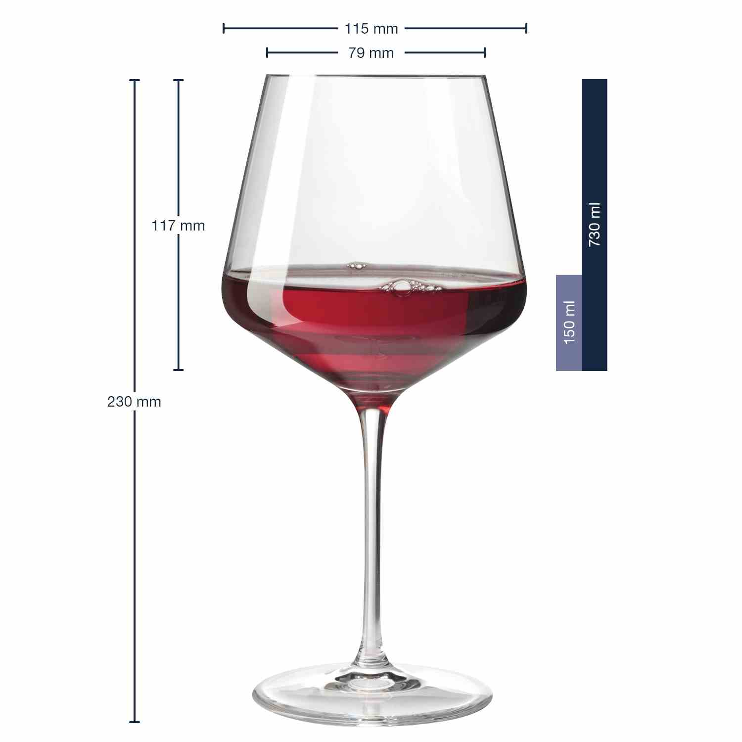 Burgundy Rödvinsglas, 730ml Puccini 6-pack