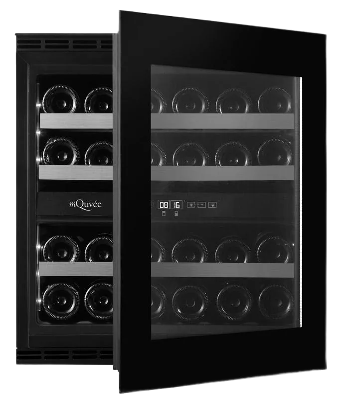 mQuvée WineKeeper Exclusive 25D Fullglass Black Push-Pull