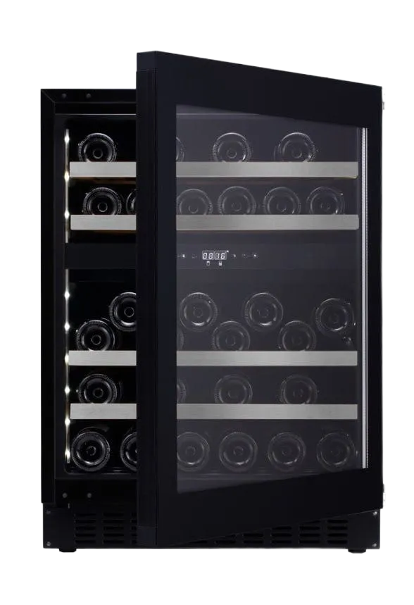 mQuvée - WineCave 60D Fullglass Black - Push/Pull