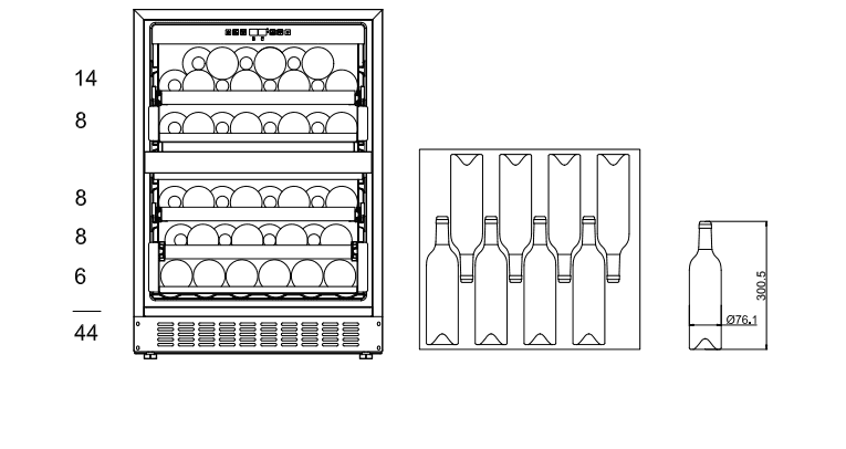 mQuvée vinkyl, WineCave 60DD svart mQuvée vinkyl, WineCave 60DD svart