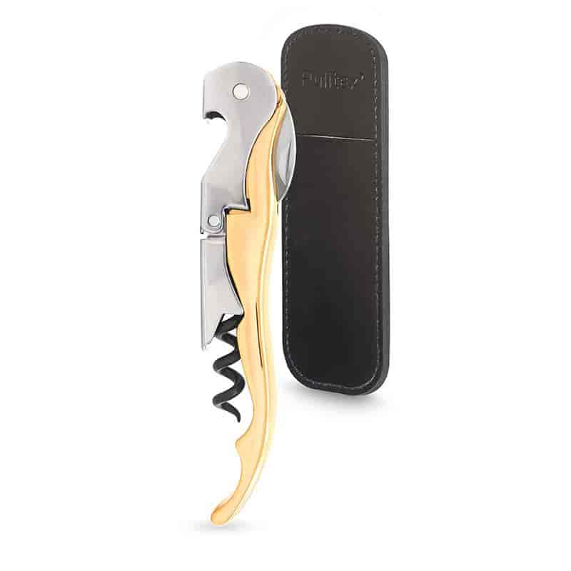PULLTEX, Vinöppnare Pulltaps Classic guld m hölster PULLTEX, Vinöppnare Pulltaps Classic guld m hölster