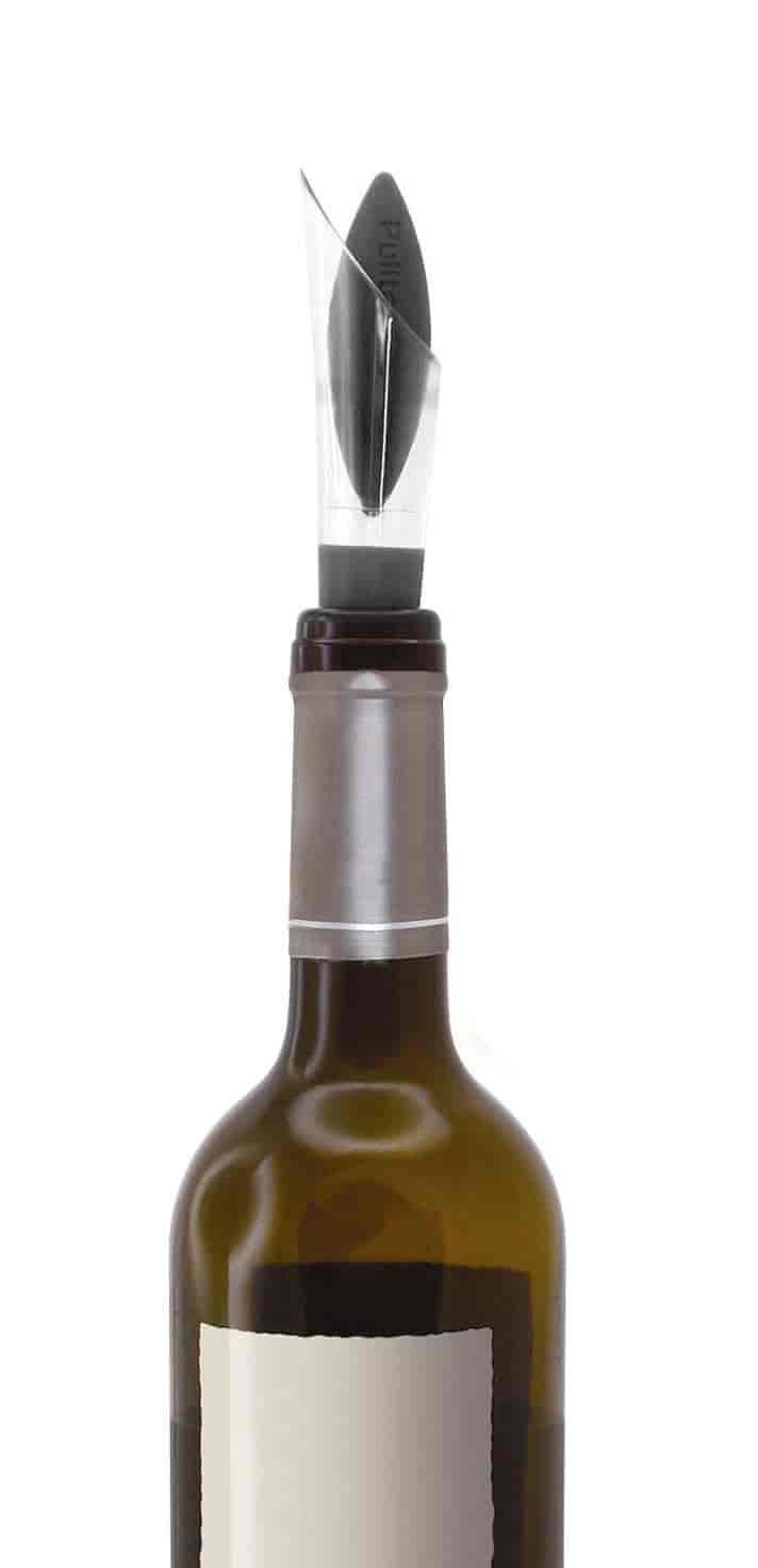 PULLTEX, Uranus silicone wine stopper & droppkork svart PULLTEX, Uranus silicone wine stopper & droppkork svart