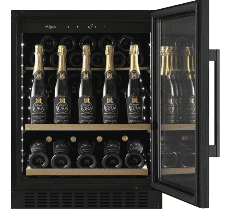 mQuvée, Inbyggbar champagnekyl, WineCave, 700, 60S, Anthracite Black mQuvée, Inbyggbar champagnekyl, WineCave, 700, 60S, Anthracite Black